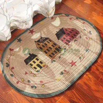 100% Handmade Natural Jute Braided Rug/Mat 20x30"