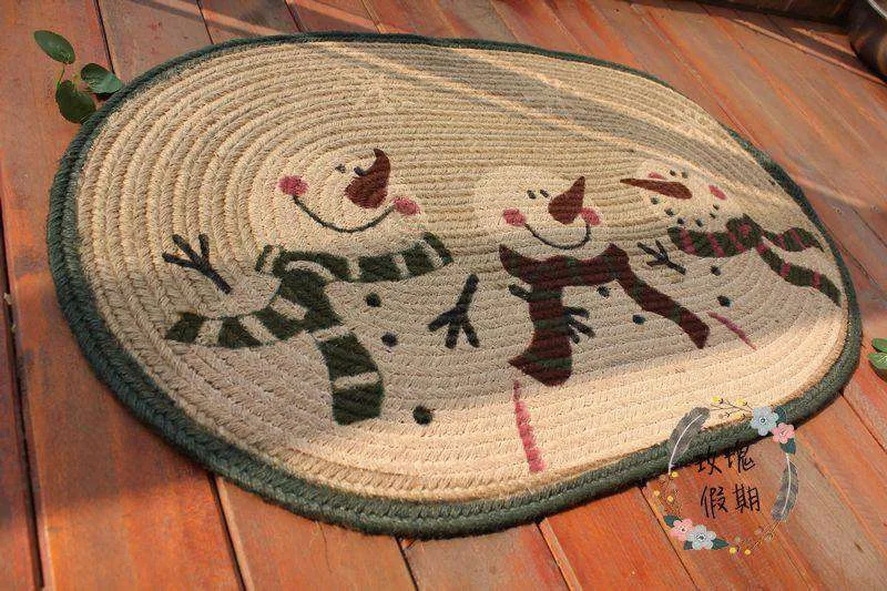 100% Handmade Natural Jute Braided Rug/Mat 20x30"