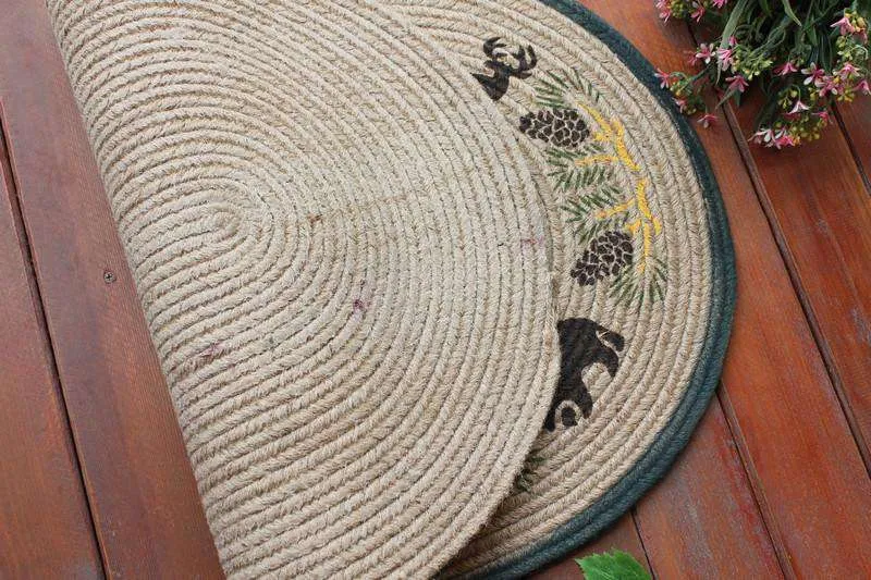 100% Handmade Natural Jute Braided Rug/Mat 20x30"