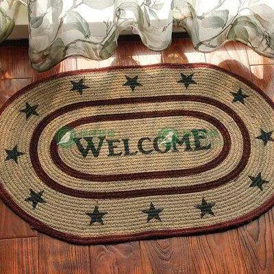 100% Handmade Natural Jute Braided Rug/Mat 20x30"