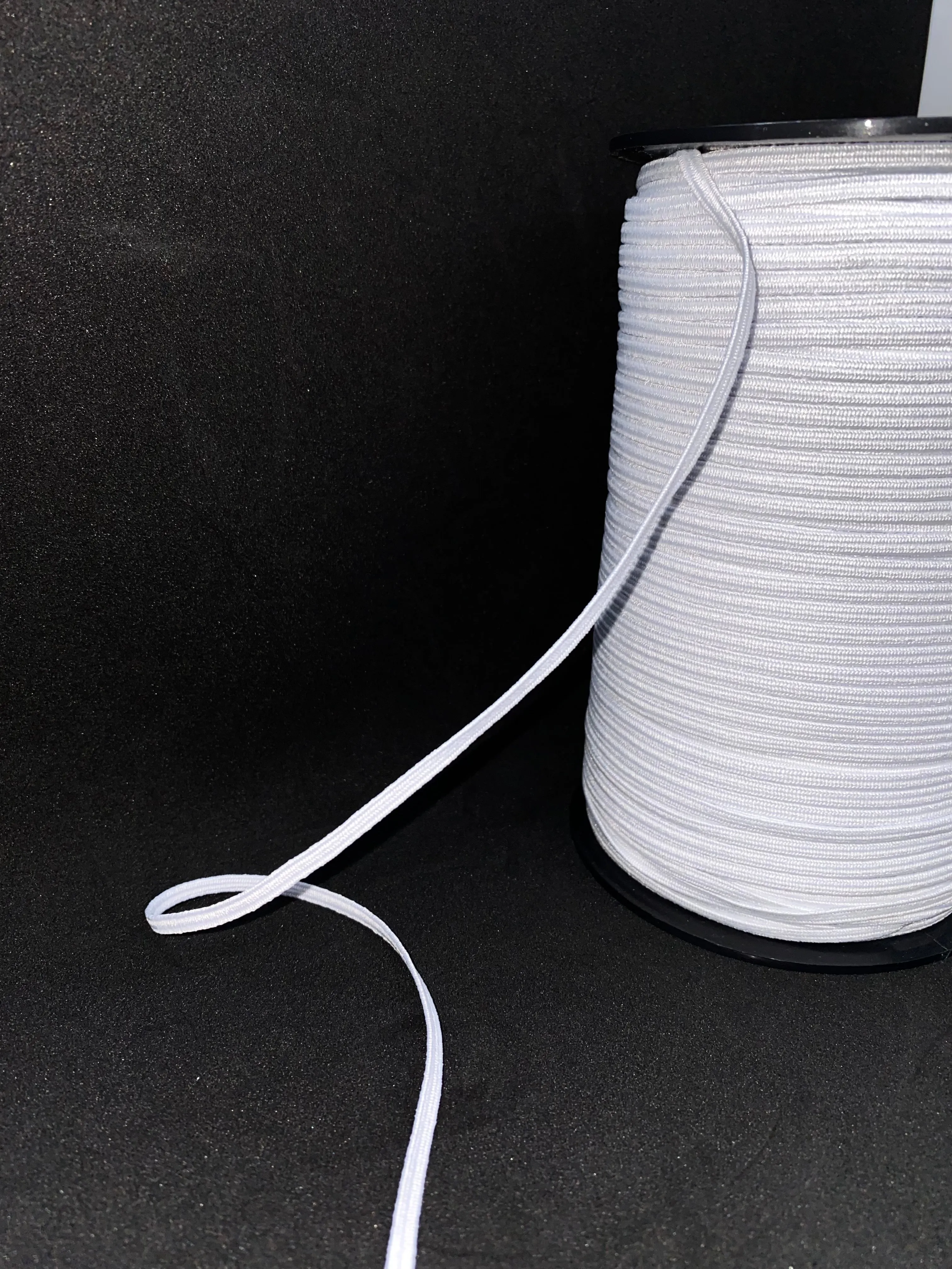 1/8" White Braided Elastic