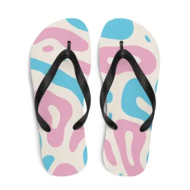 Abstract Trans Pride Flag Flip-Flops