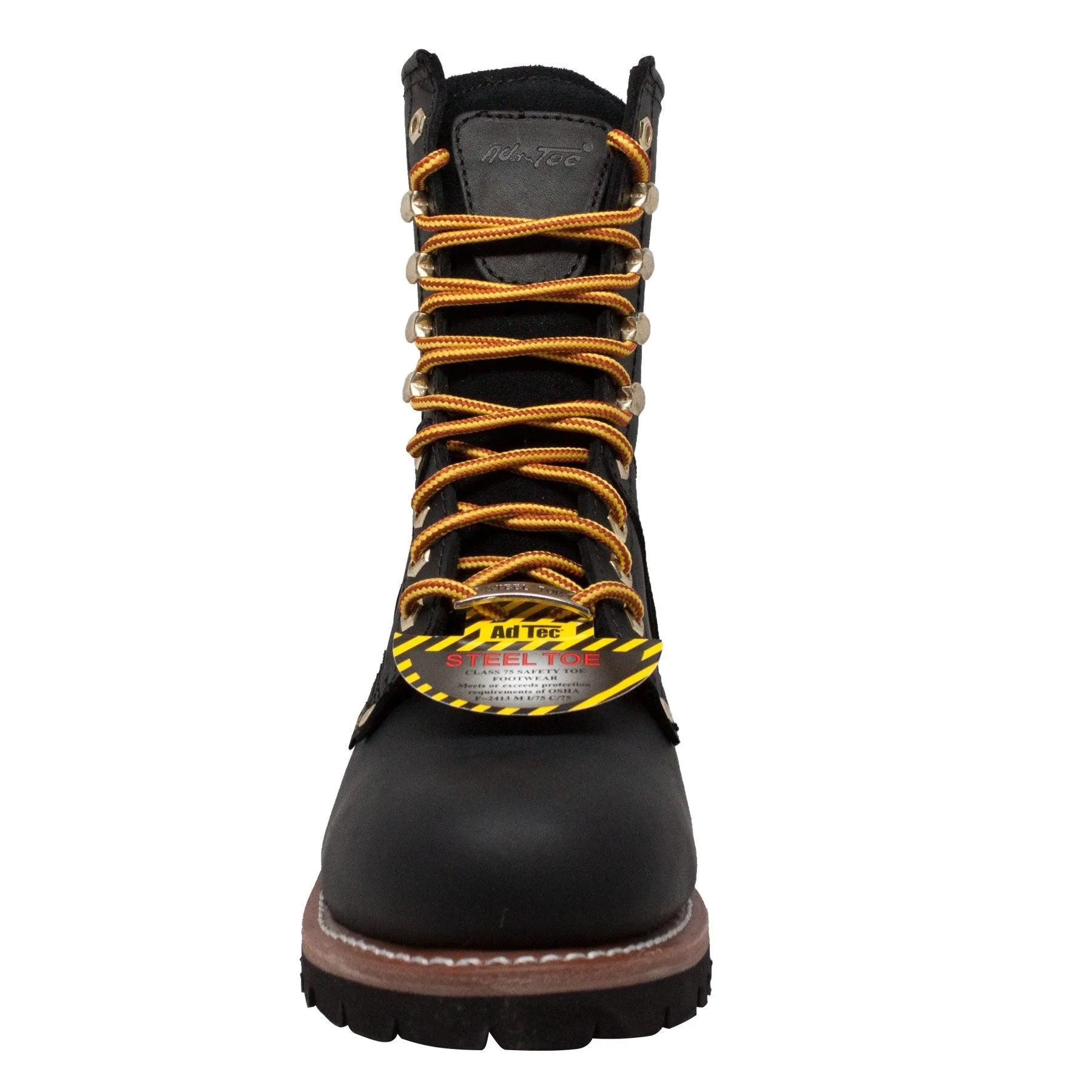 AdTec Men's 9" Steel Toe Logger Black