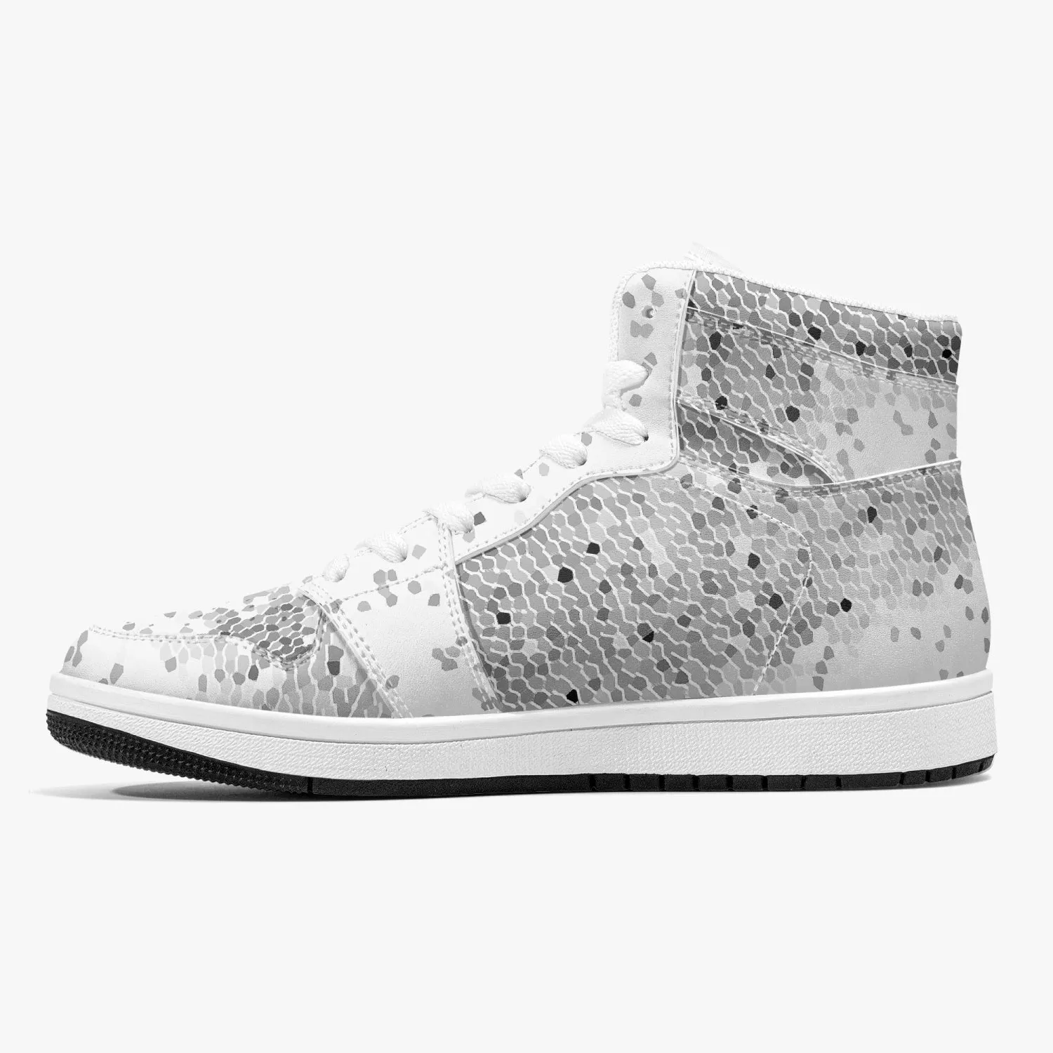 Almost White - Macr.in (High-Top Leather Sneakers)