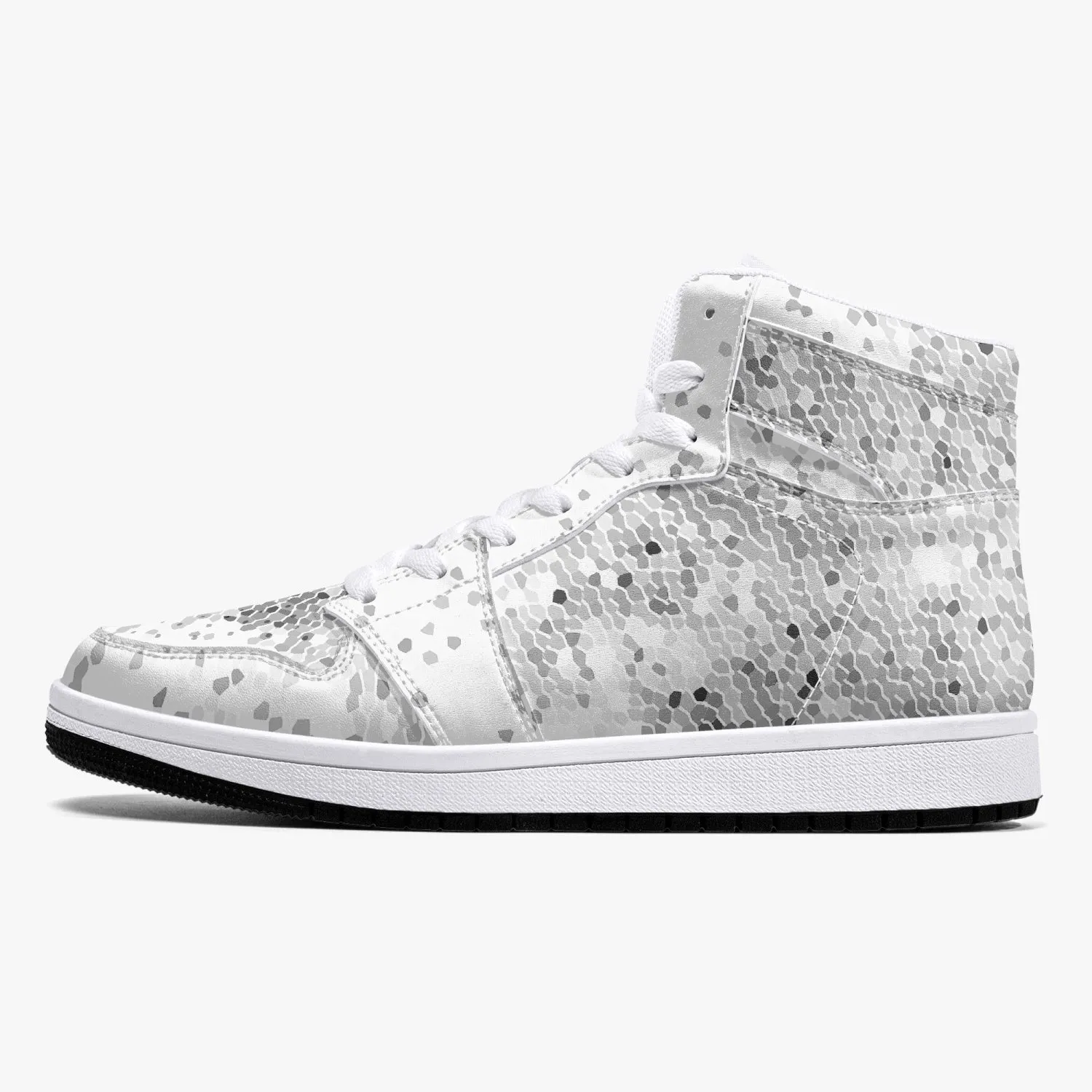 Almost White - Macr.in (High-Top Leather Sneakers)