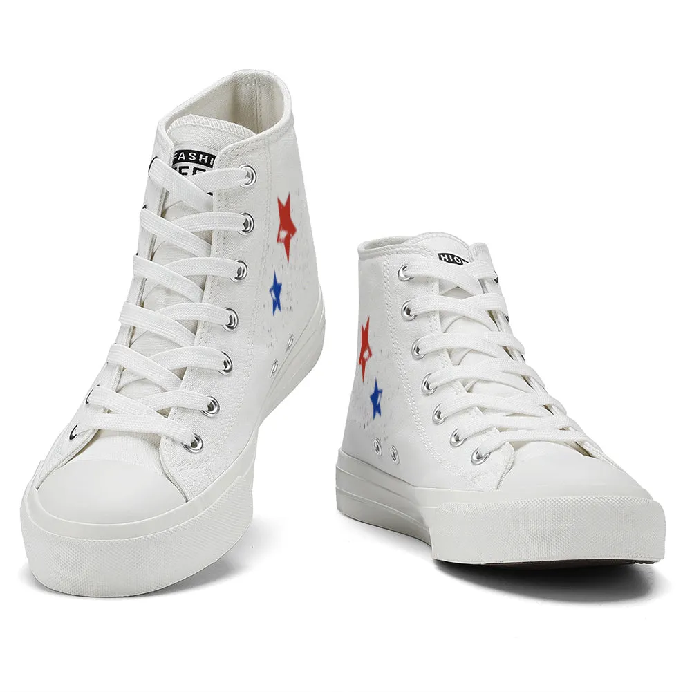 American Flag High Top Canvas Shoes