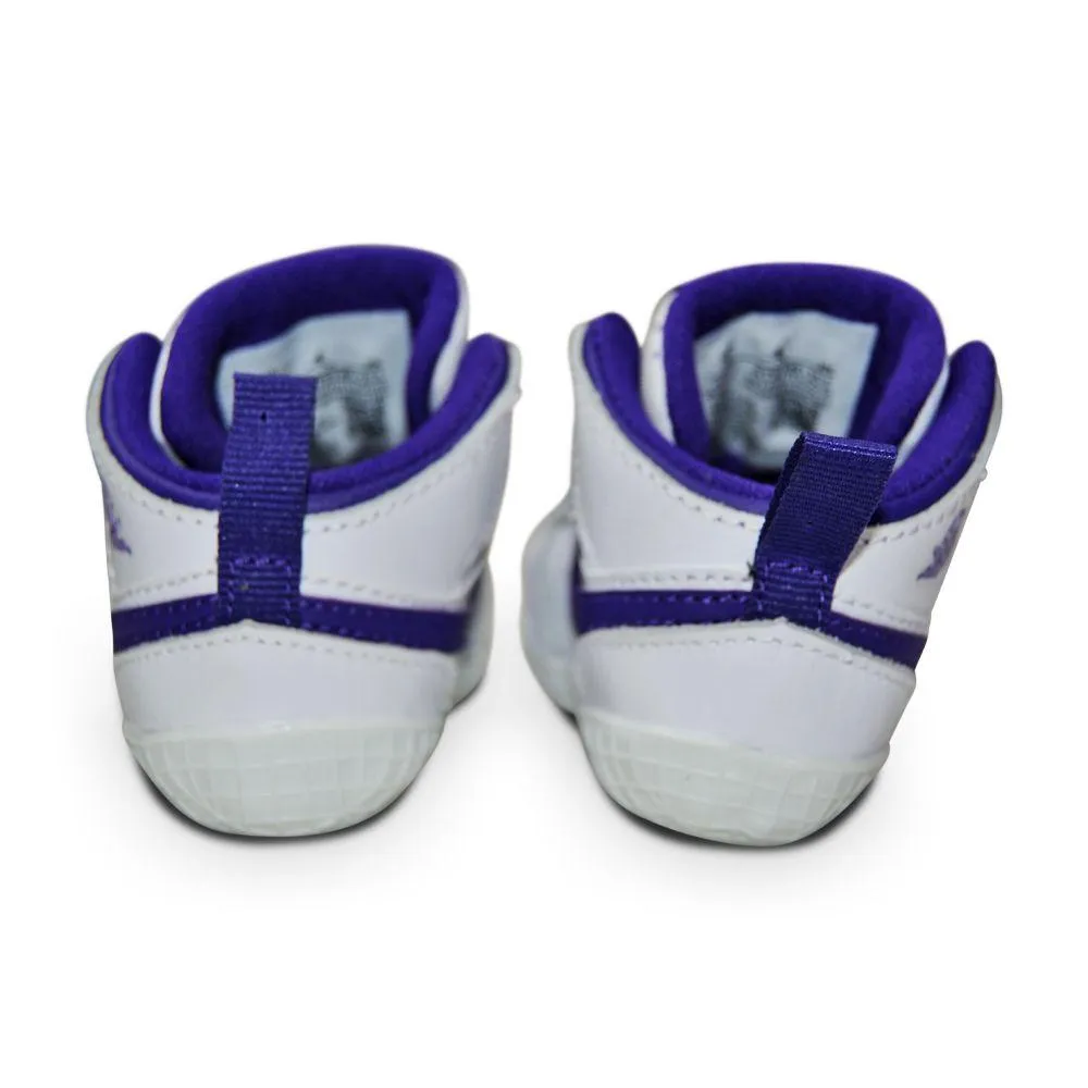 Babies baby Nike Jordan 1 Crib Bootie  (PS) - AT3745 151- White Court Purple