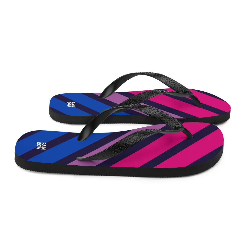 Bisexual Diagonal Stripe Flip-Flops