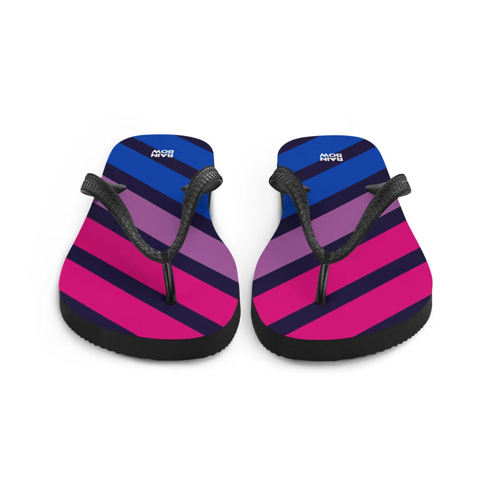 Bisexual Diagonal Stripe Flip-Flops