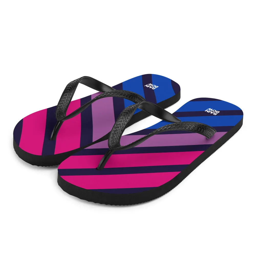 Bisexual Diagonal Stripe Flip-Flops