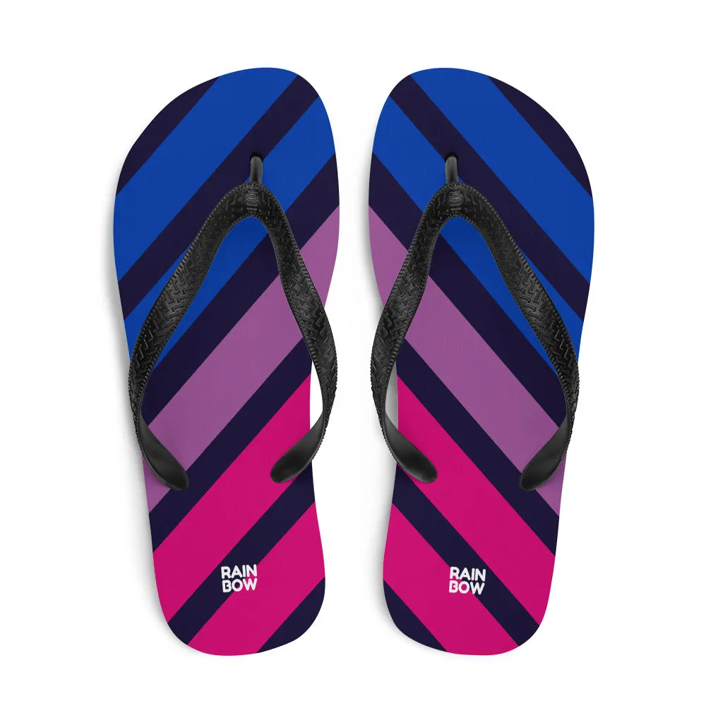 Bisexual Diagonal Stripe Flip-Flops