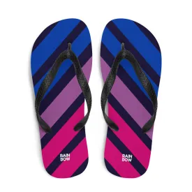 Bisexual Diagonal Stripe Flip-Flops