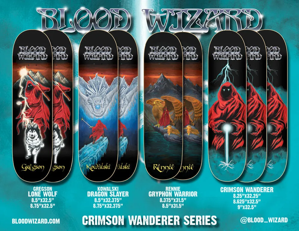 BLOOD WIZARD DECK - CRIMSON WANDERER (8.6"/9")