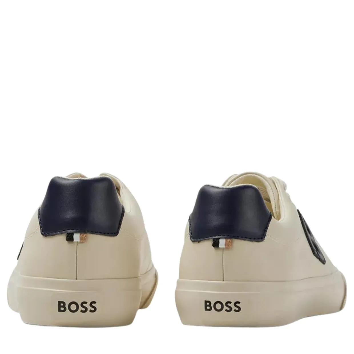 BOSS Aiden Contrast B Logo Light Beige Trainers