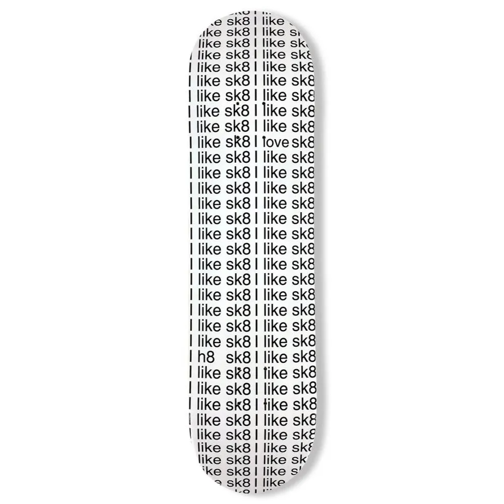 Braille I Like Sk8 Skateboard Deck