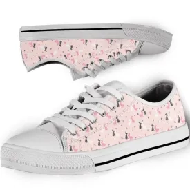 Bunny Lovers Low Top Shoes, Animal Print Canvas Shoes, Print On Canvas Shoes