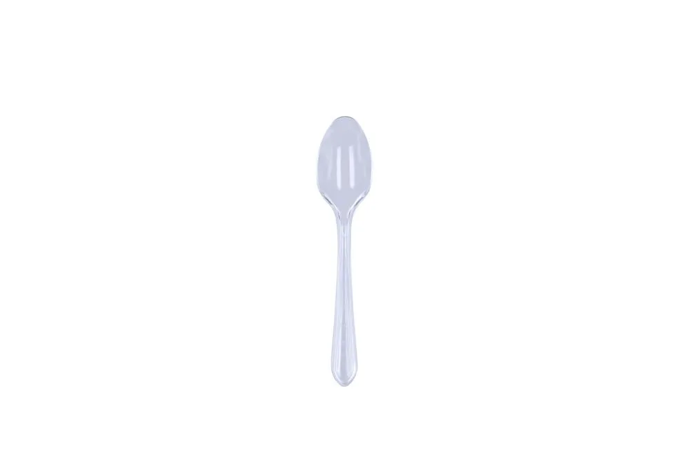 Clear Heavy Duty Plastic Dessert Spoons