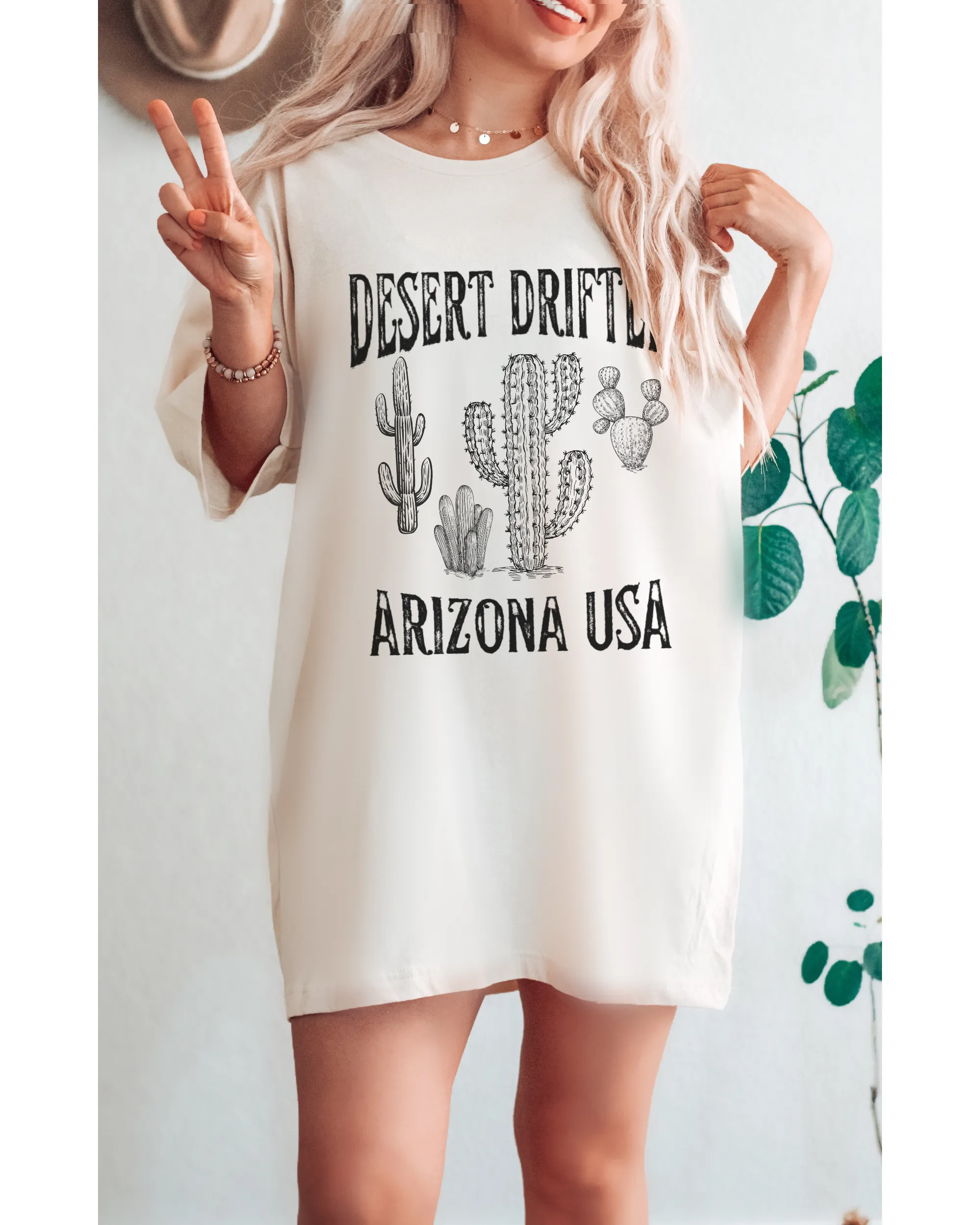 Desert Drifter, Arizona USA T-Shirt, Vintage-Inspired T-Shirt, Trendy Hippie T-Shirt Western Desert Distressed Design