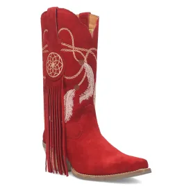 Dingo Womens Day Dream Red Leather Cowboy Boots