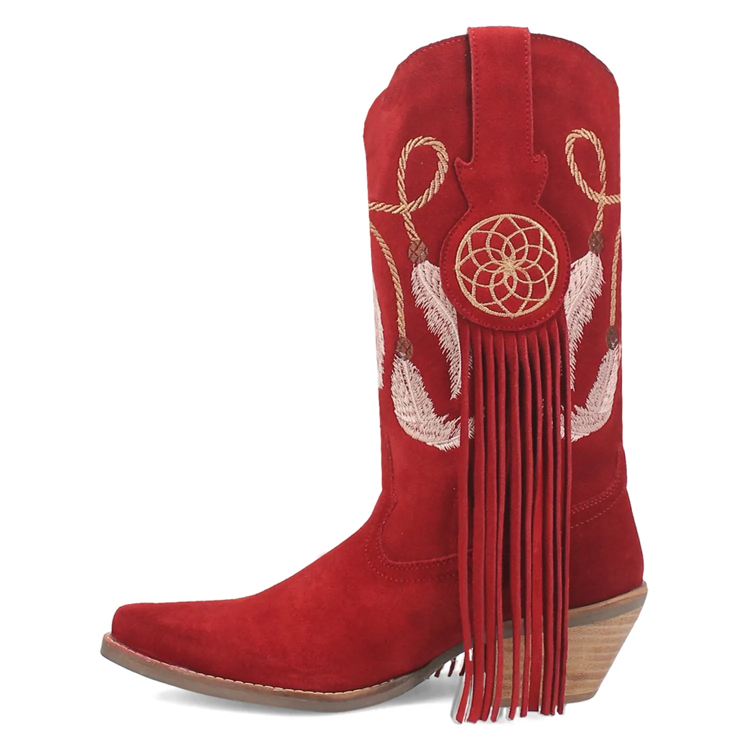 Dingo Womens Day Dream Red Leather Cowboy Boots