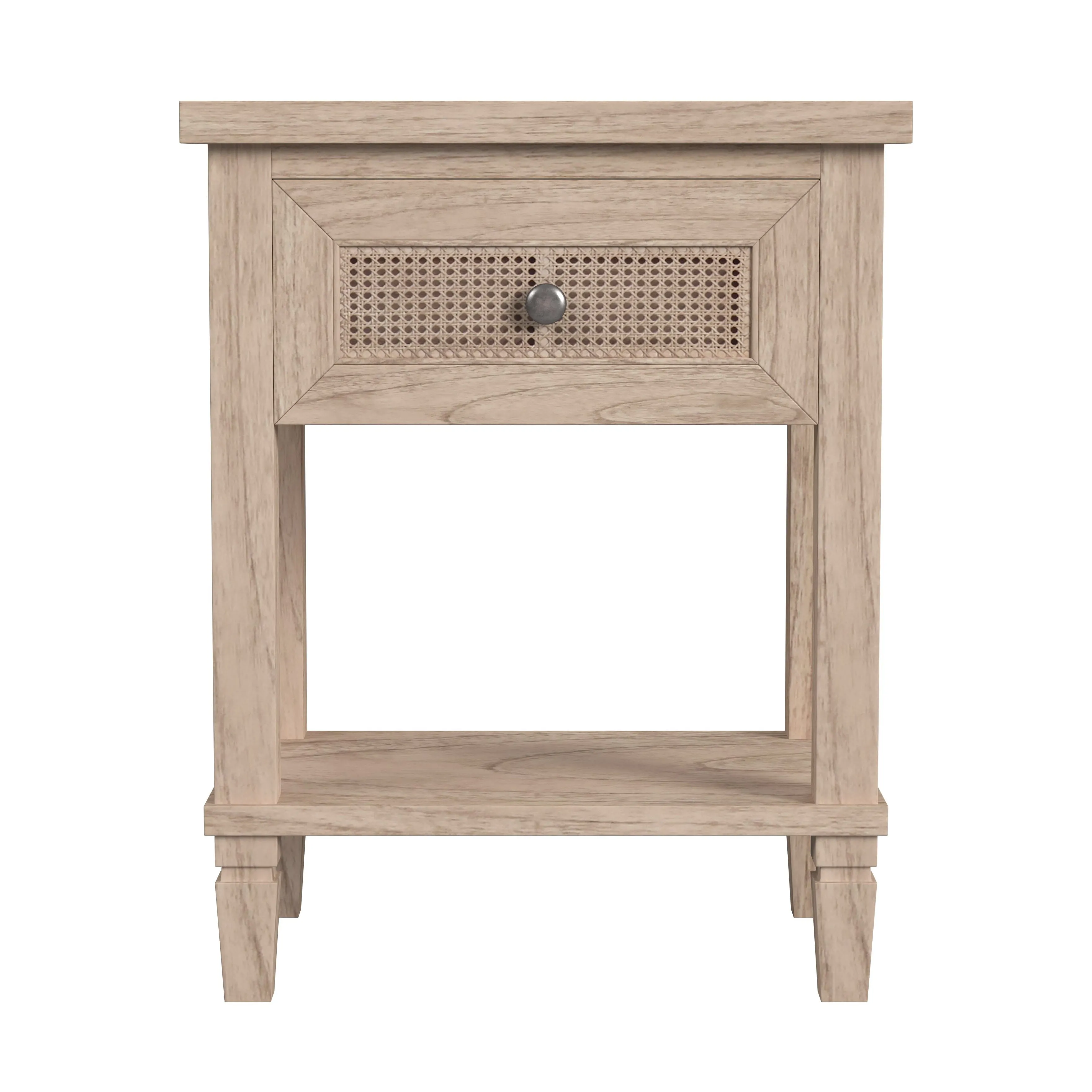 Flagstaff 1-Drawer Cane Nightstand in Natural  5758449