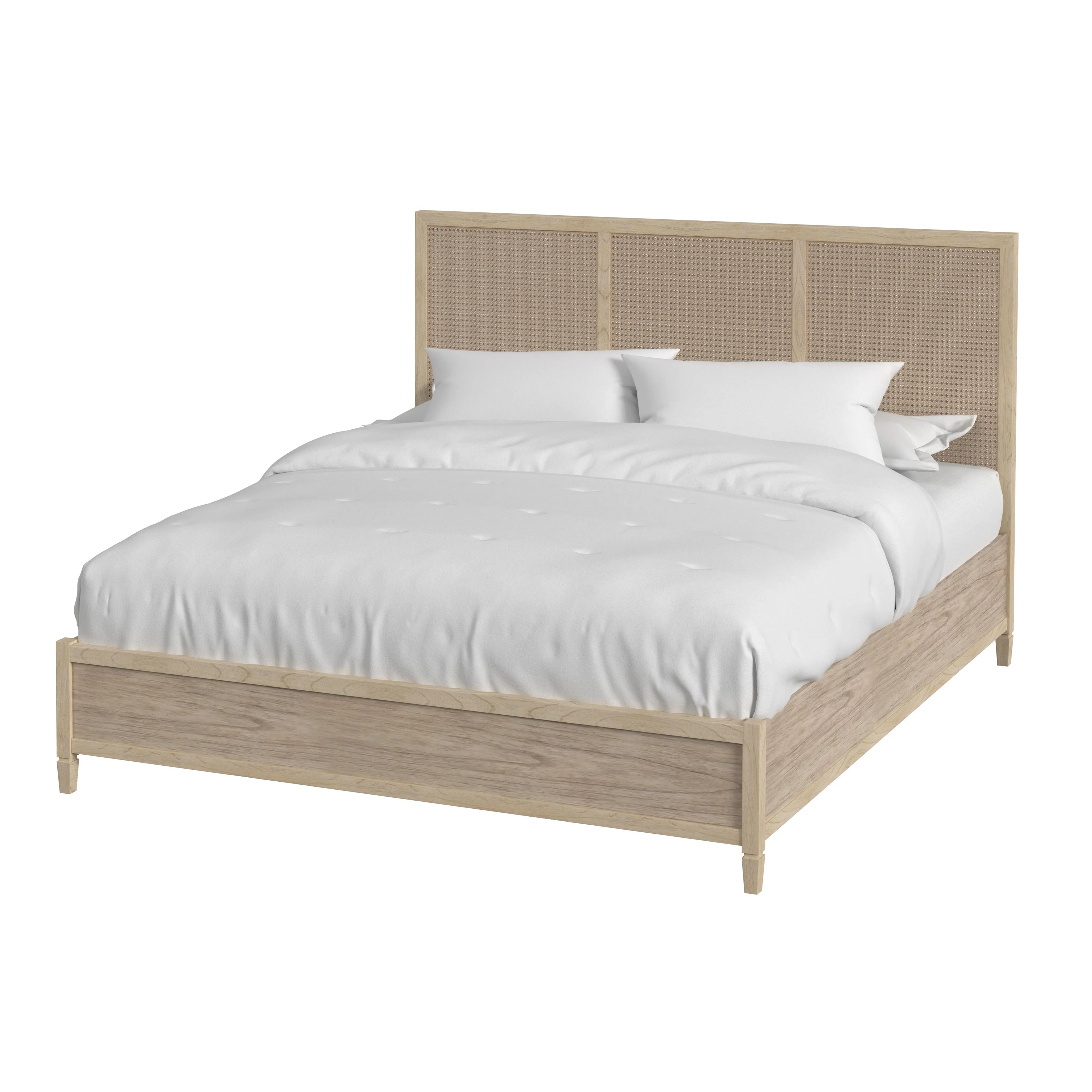 Flagstaff King Size Cane Panel Bed in Natural  5748449