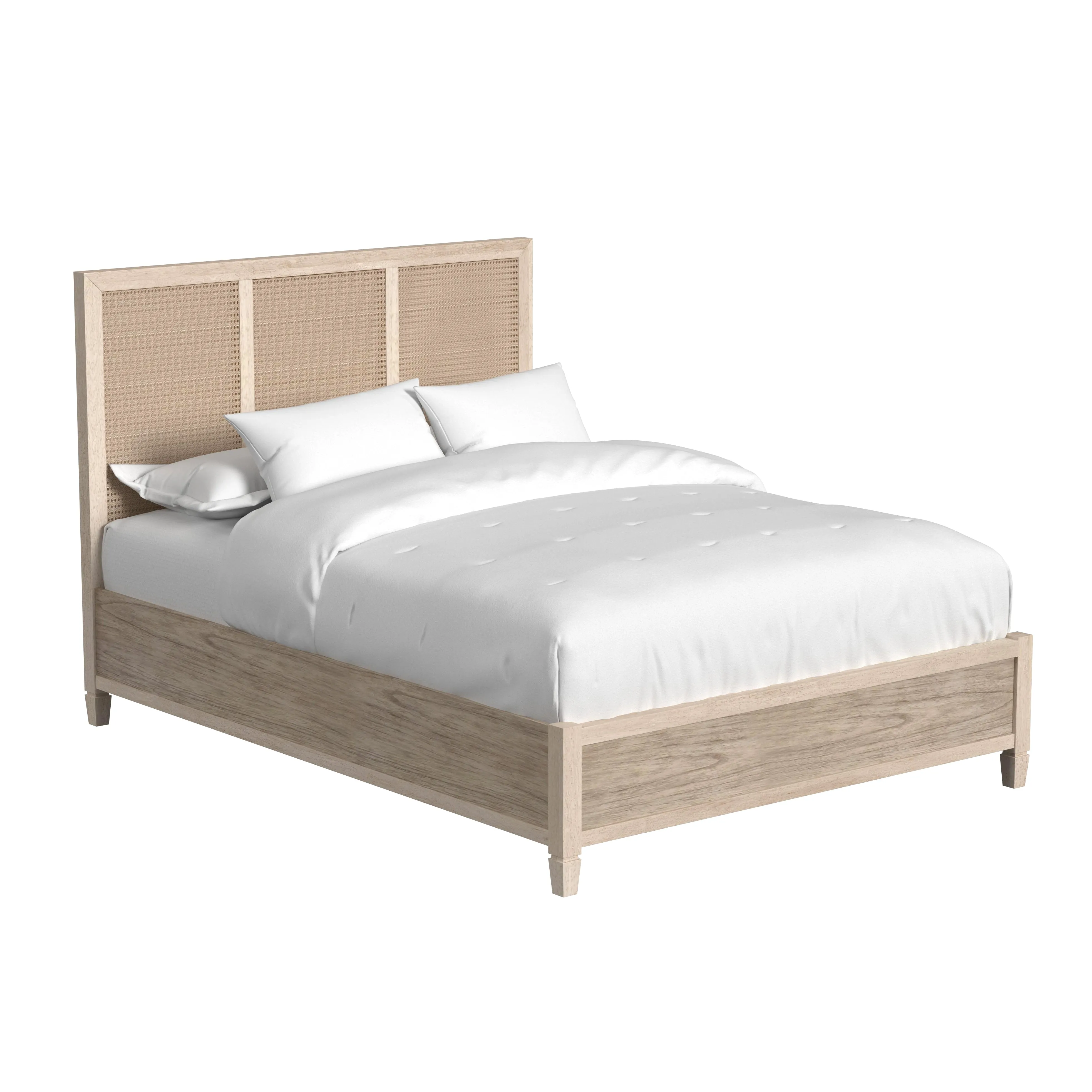 Flagstaff Queen Size Cane Panel Bed in Natural  5749449