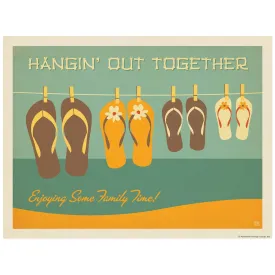 Flip Flops Hangin Out Beach Decal