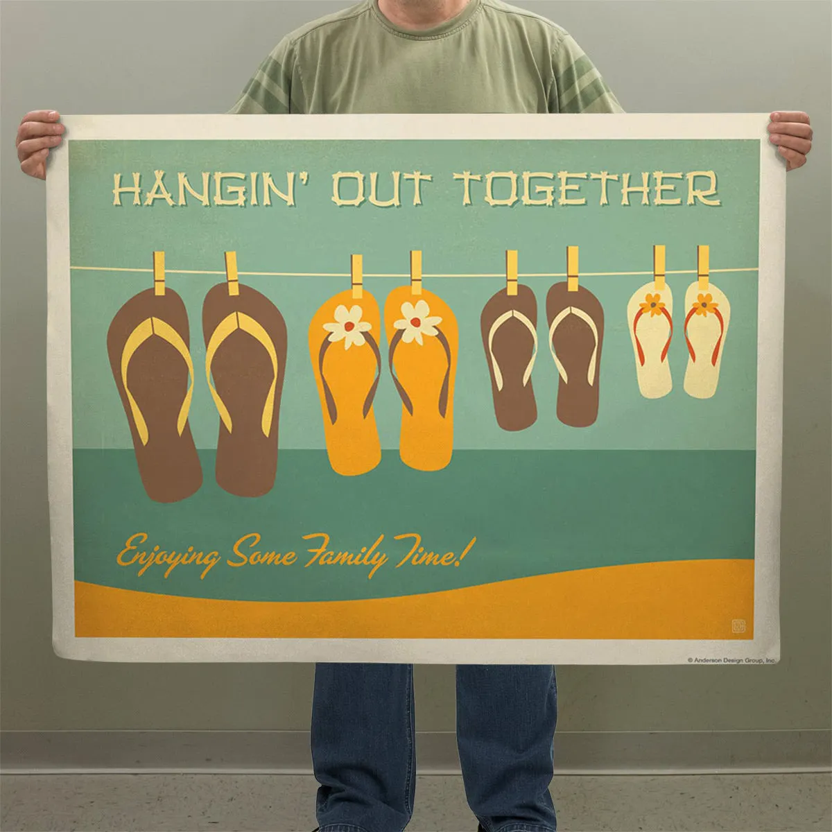 Flip Flops Hangin Out Beach Decal