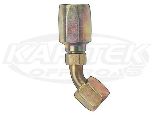 Fragola AN -6 Steel Power Steering High Pressure 45 Degree Bent Tube Hose Ends