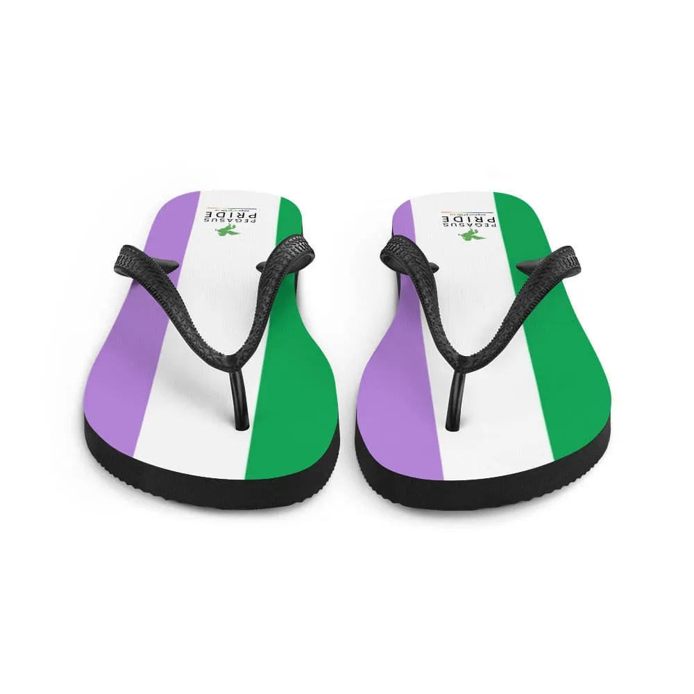 Genderqueer Pride Flag Flip-Flops Sandals