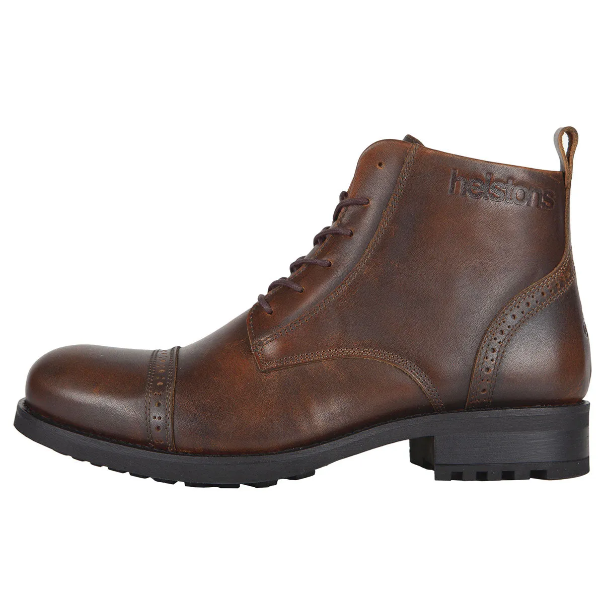 Helstons Rogue Leather Motorcycle Boot - Brown