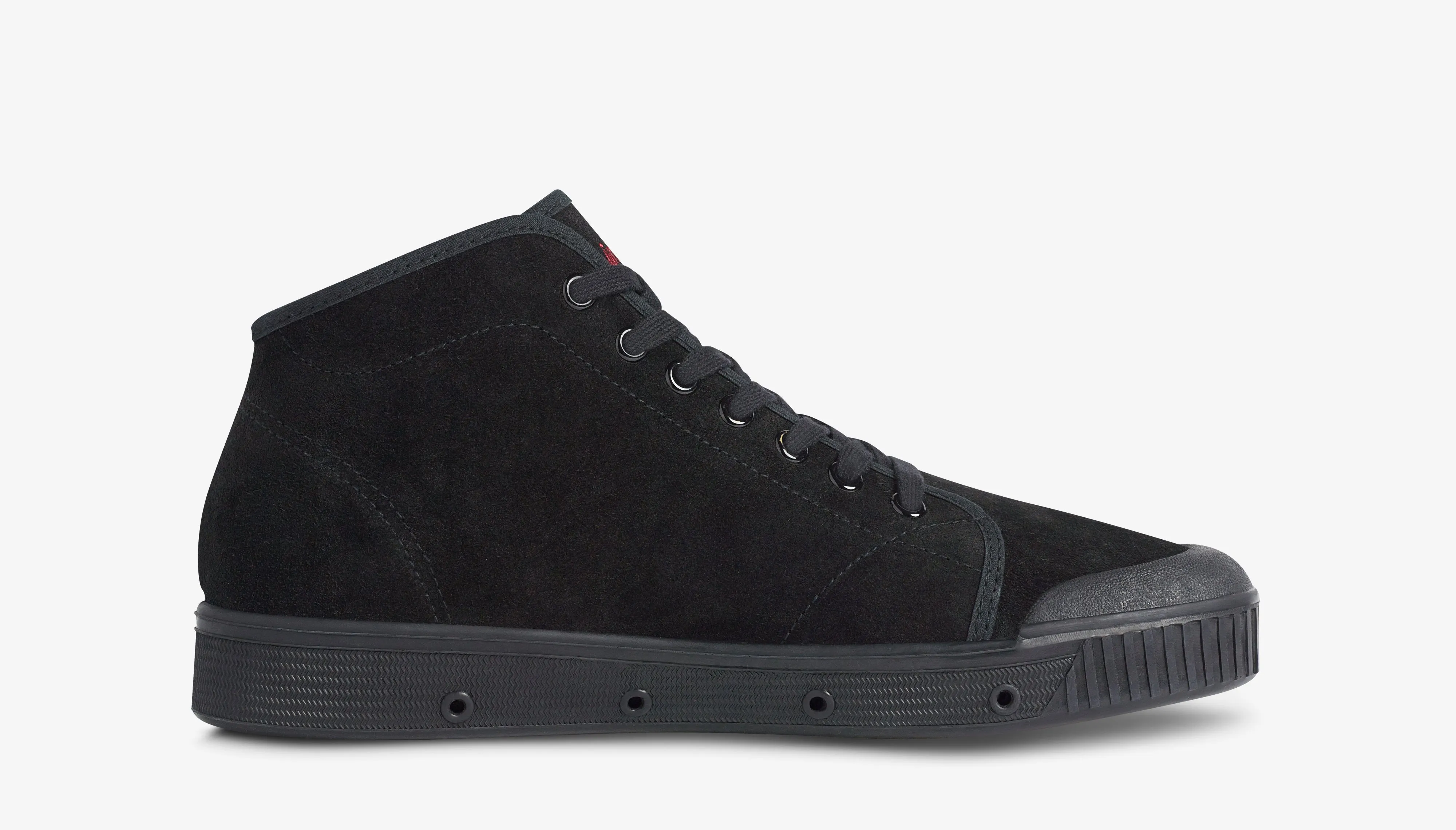 High Top Suede Trainers in Black