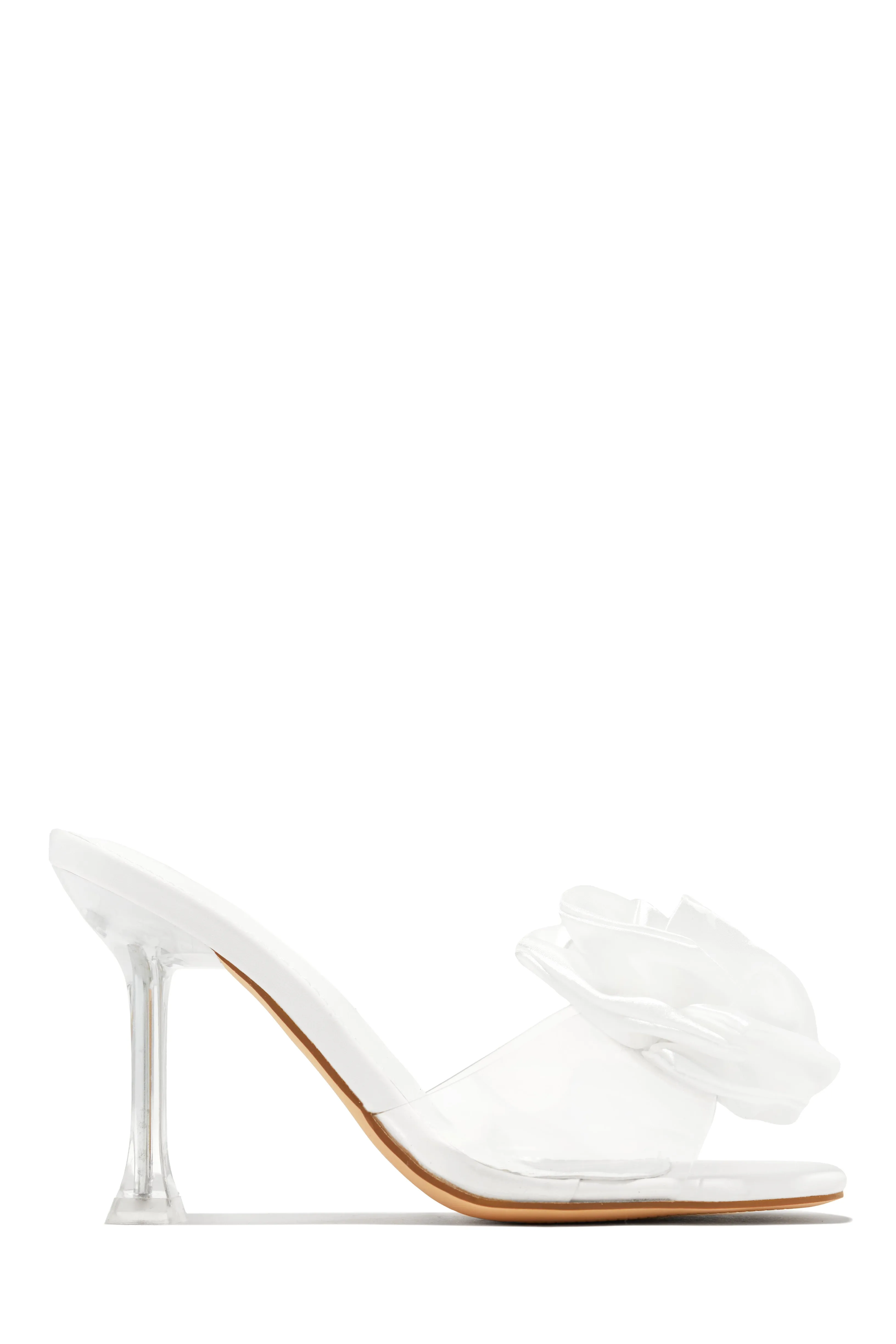 Jardine Floral Single Sole Mules - White