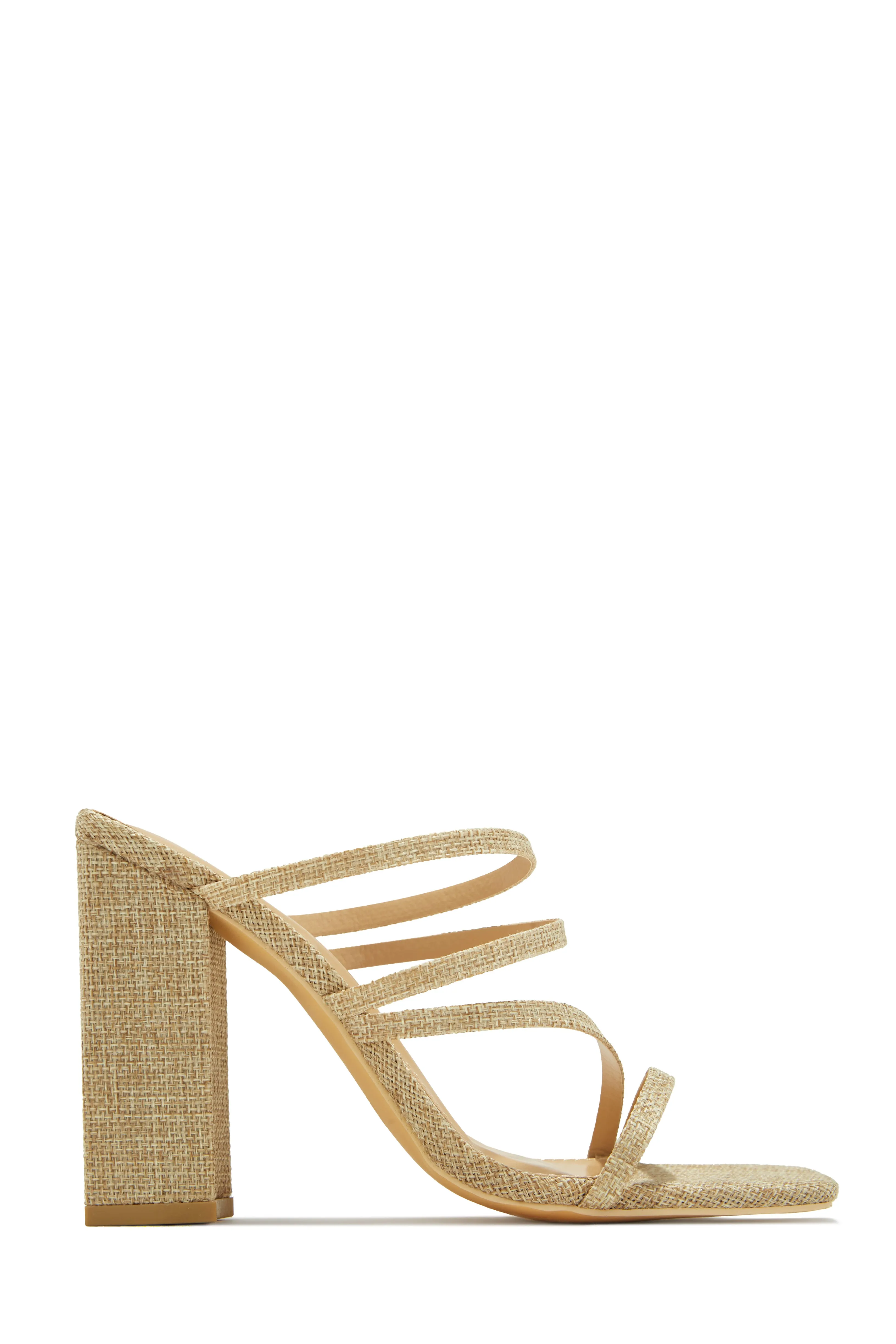 Jaziel Block Heel Mules - Natural