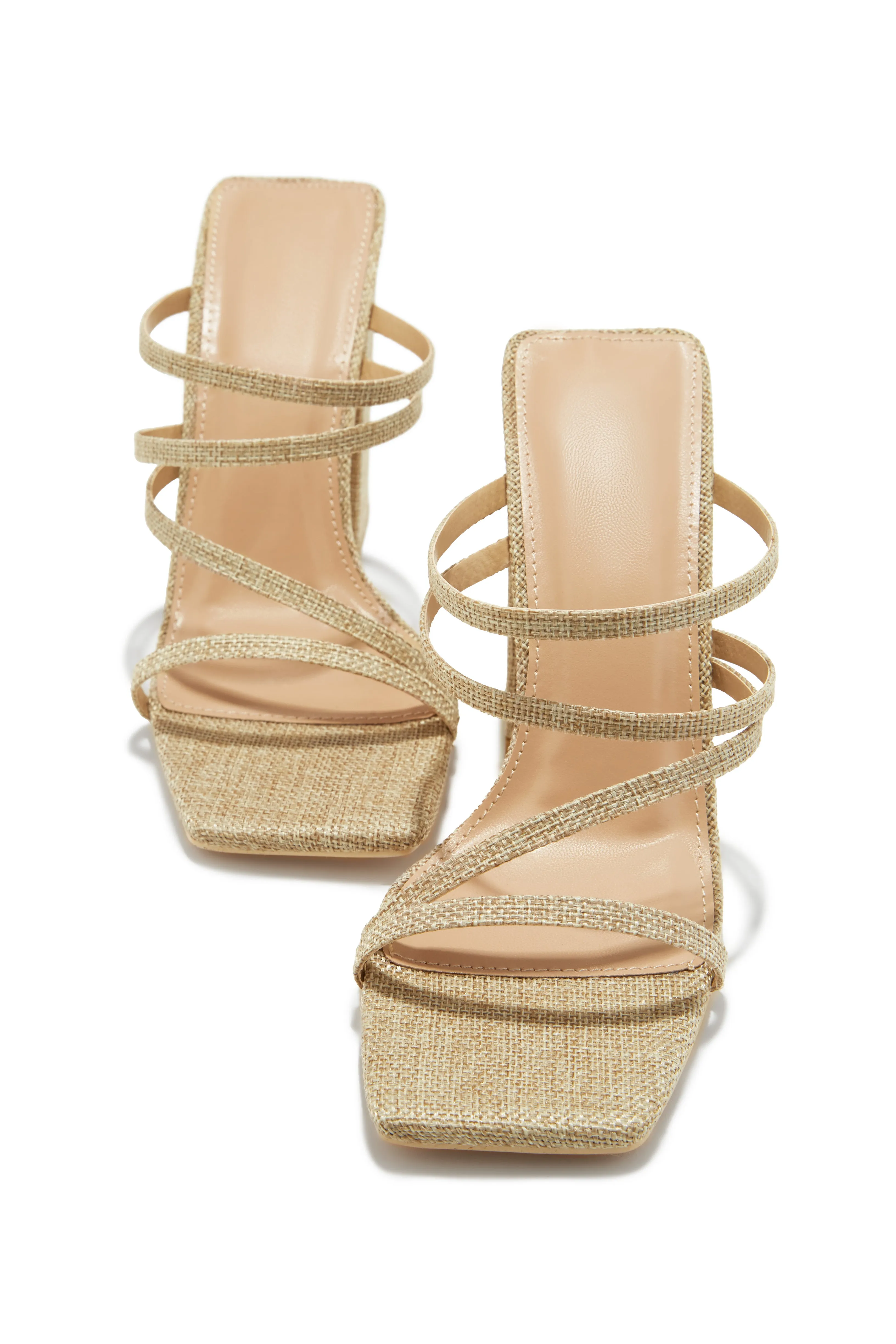 Jaziel Block Heel Mules - Natural