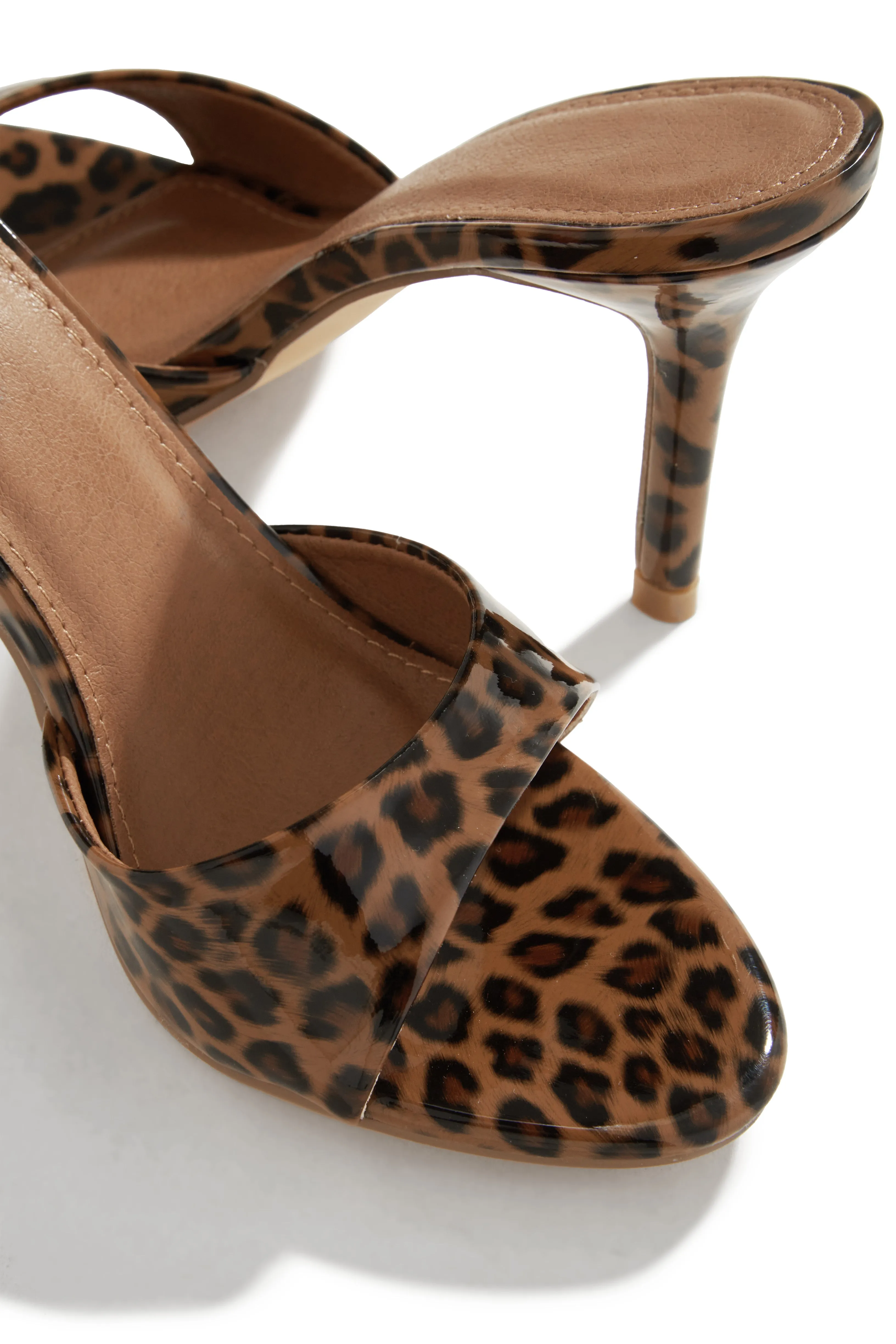 Kelia Mid Heel Mules - Leopard