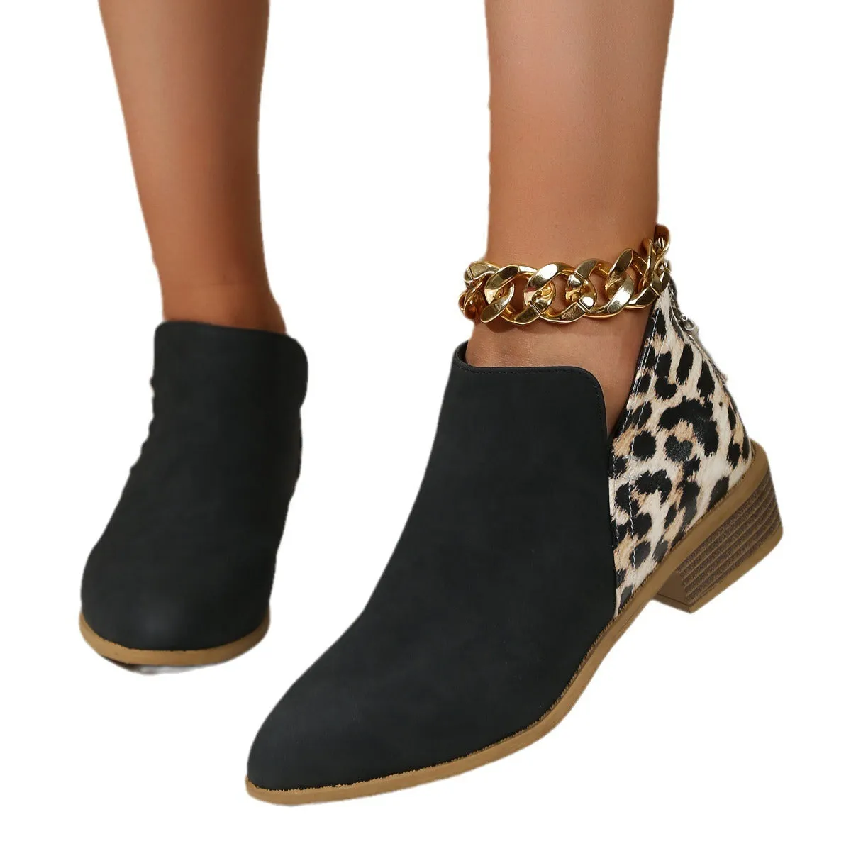 Leopard Ankle Boots - Fern and Oak