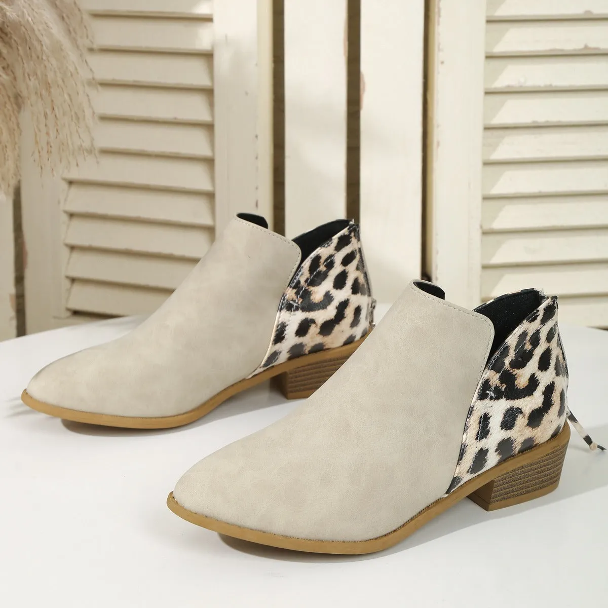 Leopard Ankle Boots - Fern and Oak