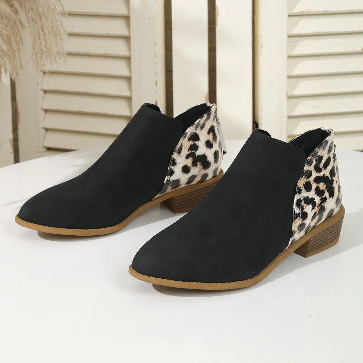 Leopard Ankle Boots - Fern and Oak