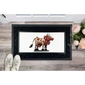 Light Brown Cow Sublimation Heavy Duty Door Mat