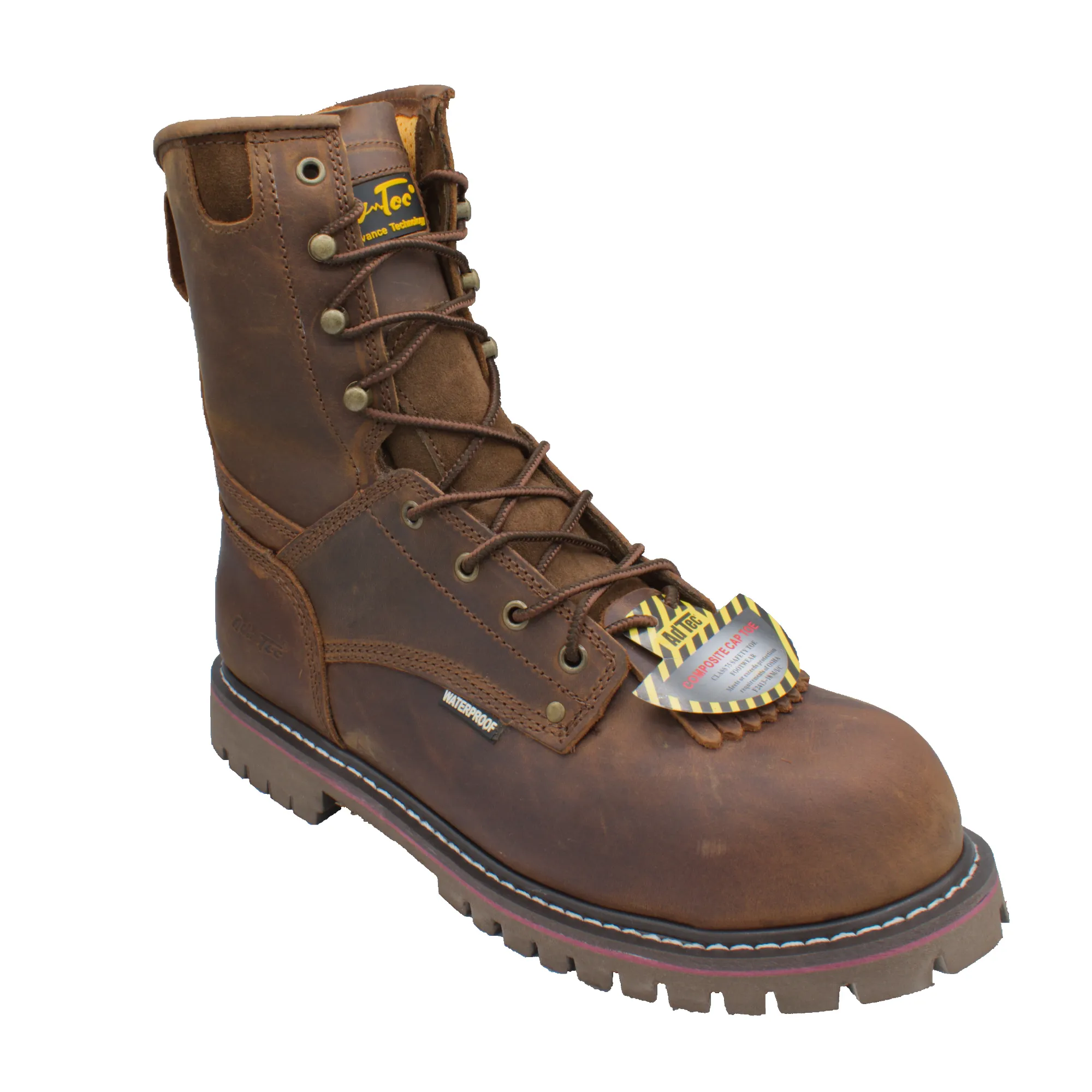 Men's 8" Crazy Horse Composite Toe Waterproof Super Logger - 1021