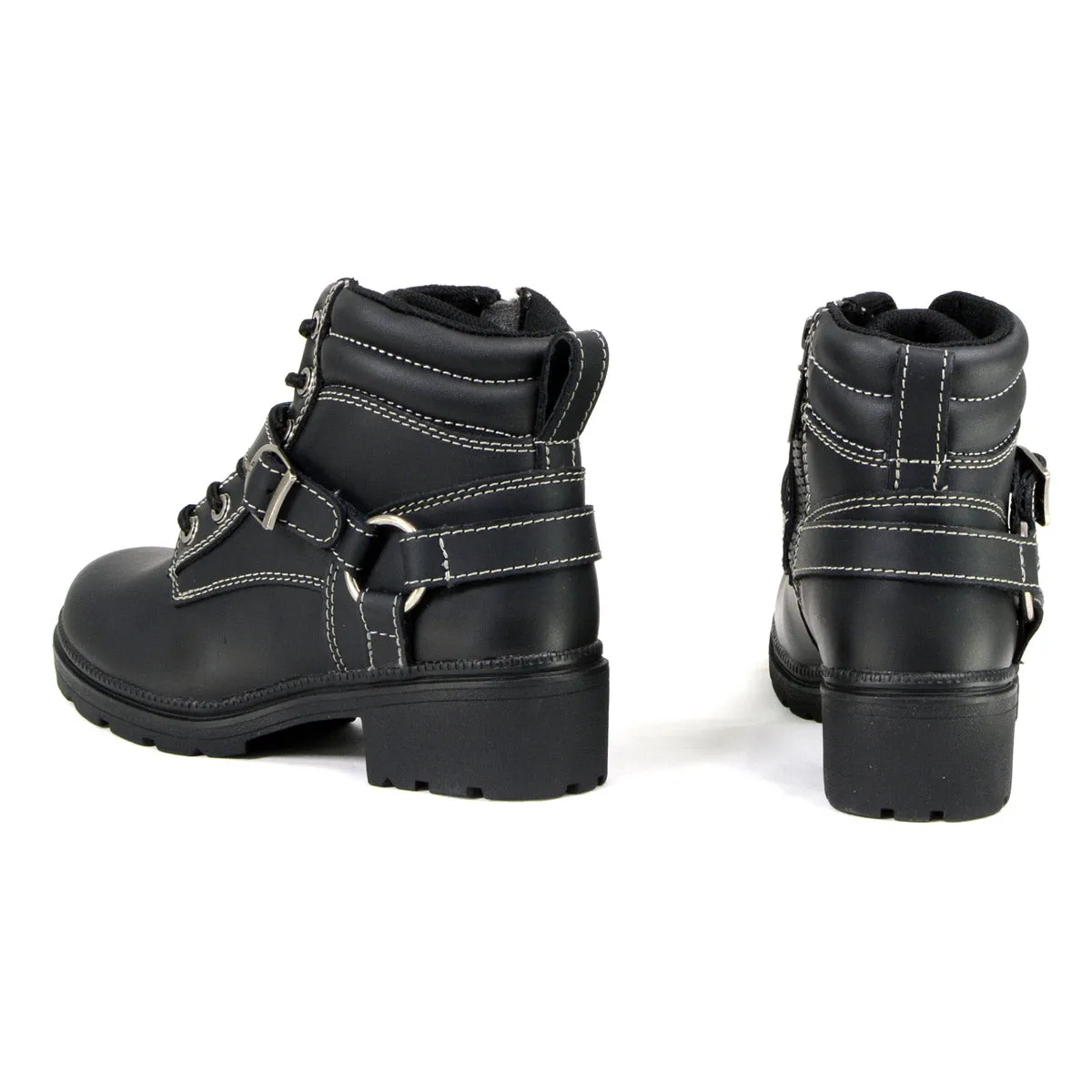 Milwaukee Motorcycle Clothing Company MB228 Paragon Leather Women's Black Motorcycle Boots