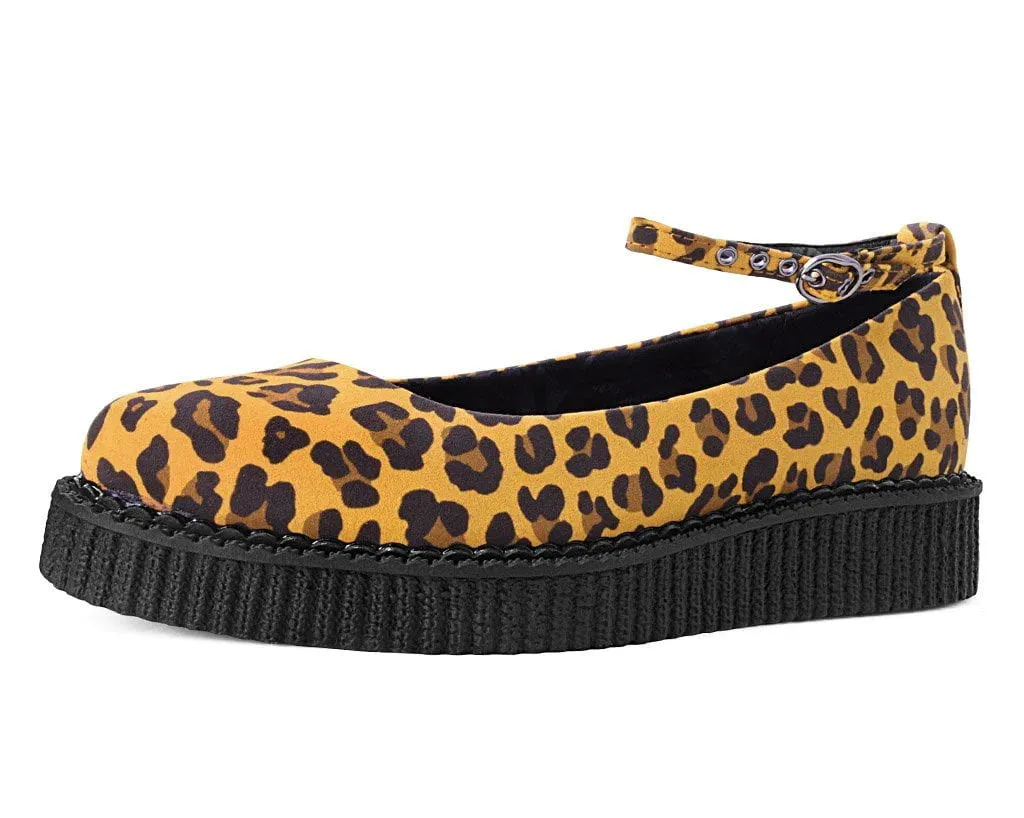 Mustard Leopard Pointed Ballet Creeper