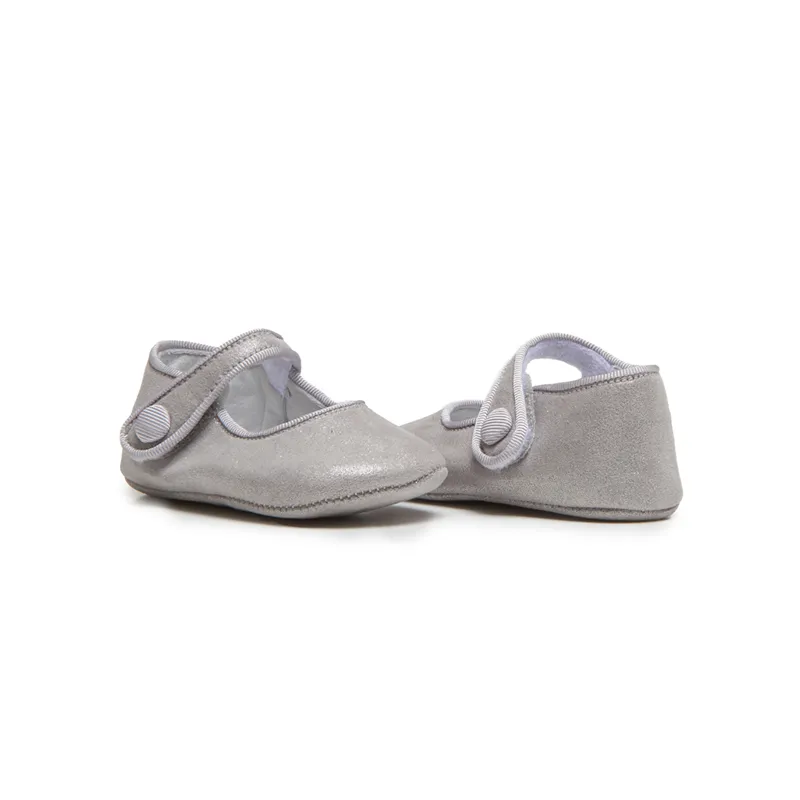 My-First Mary Janes in Silver Shimmer by childrenchic