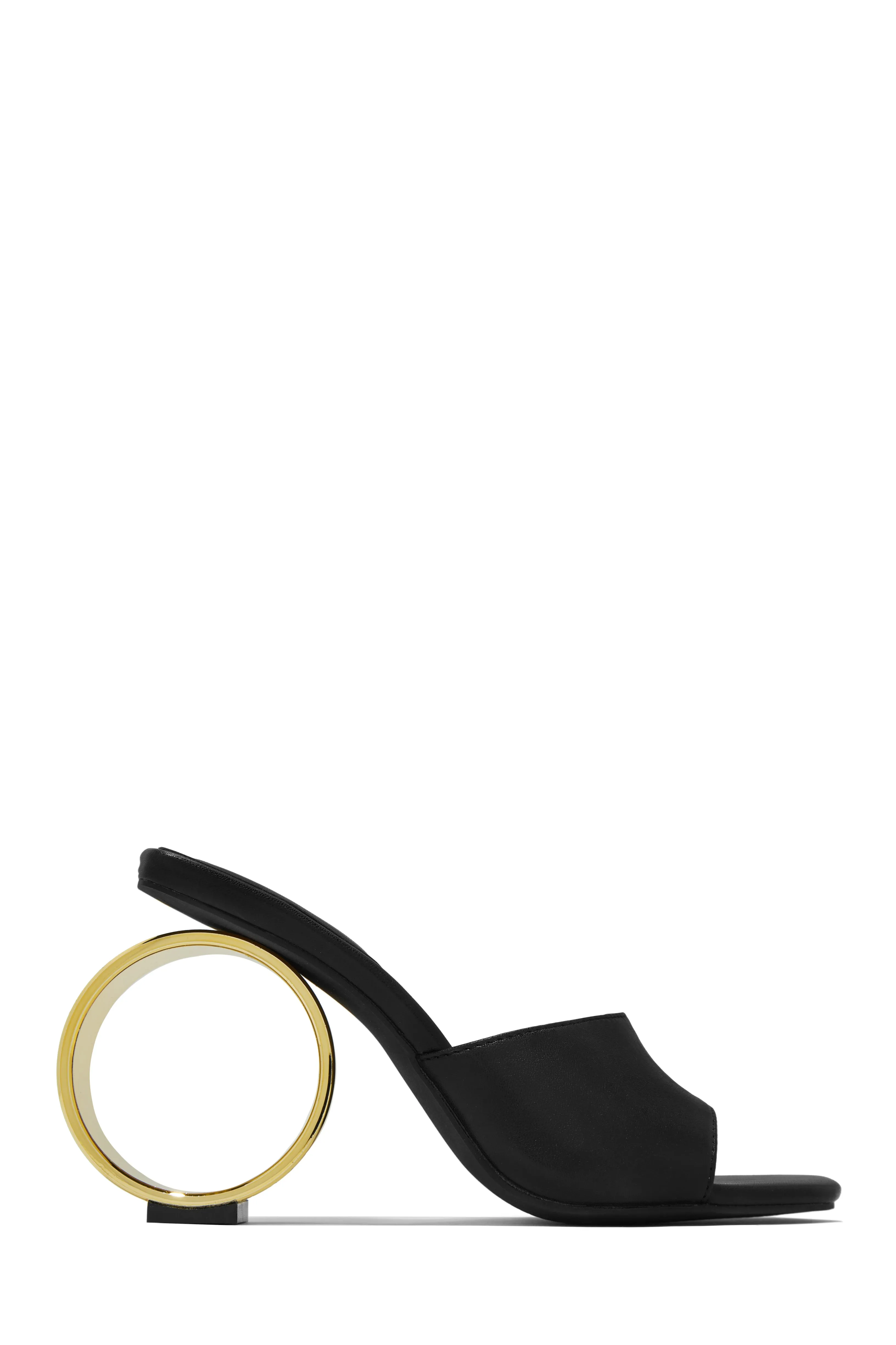 Naomi Sphere Heel Mules - Black