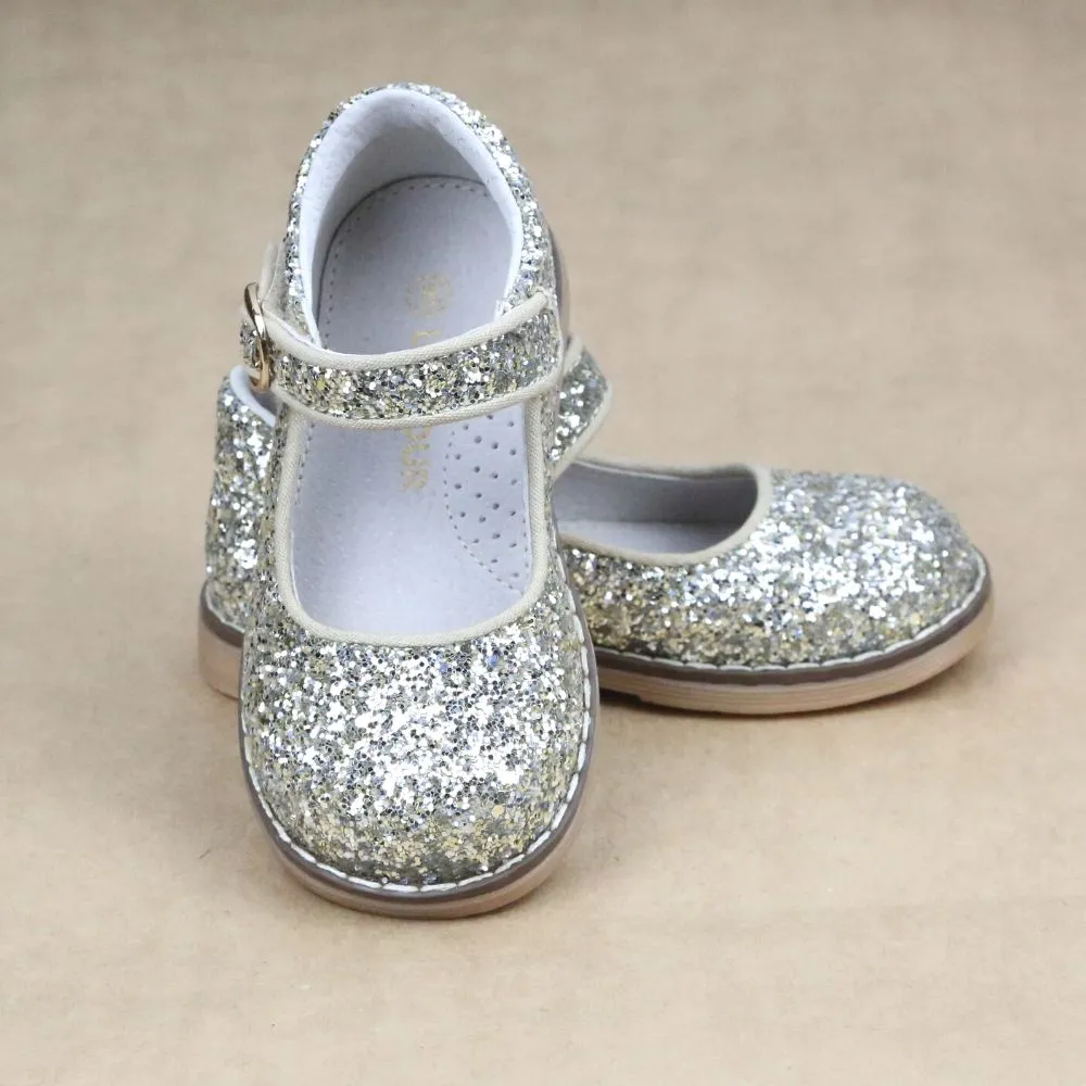 Natasha Holiday Glitter Mary Janes