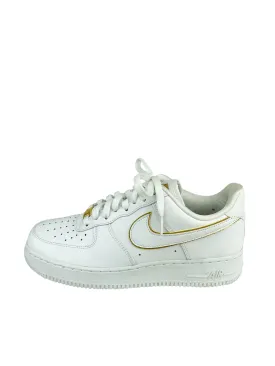 Nike Women's Air Force 1 Low Icon Clash White Metallic Gold Size 9.5 (fits like 10)