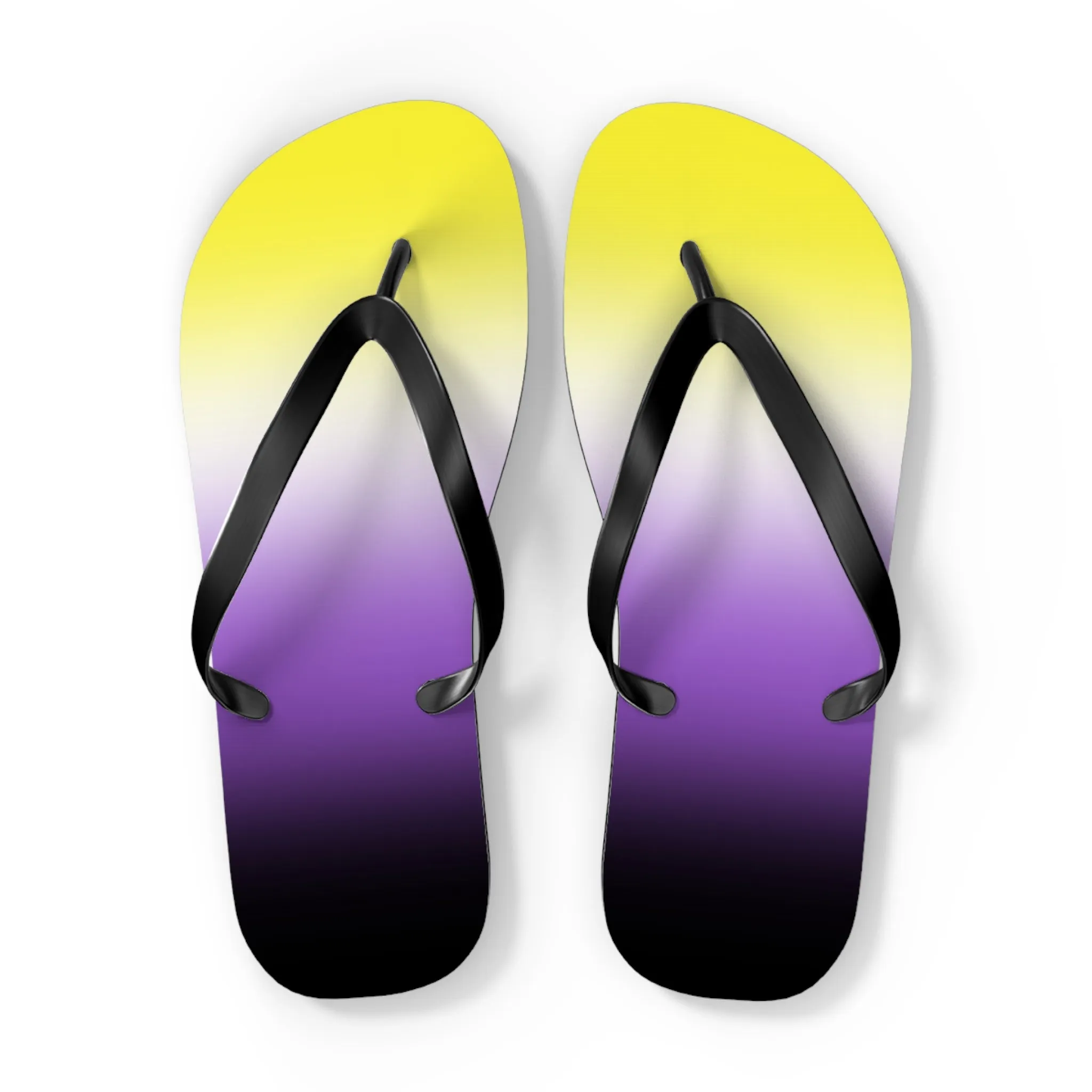 Non-binary Pride Ombre Flip Flops