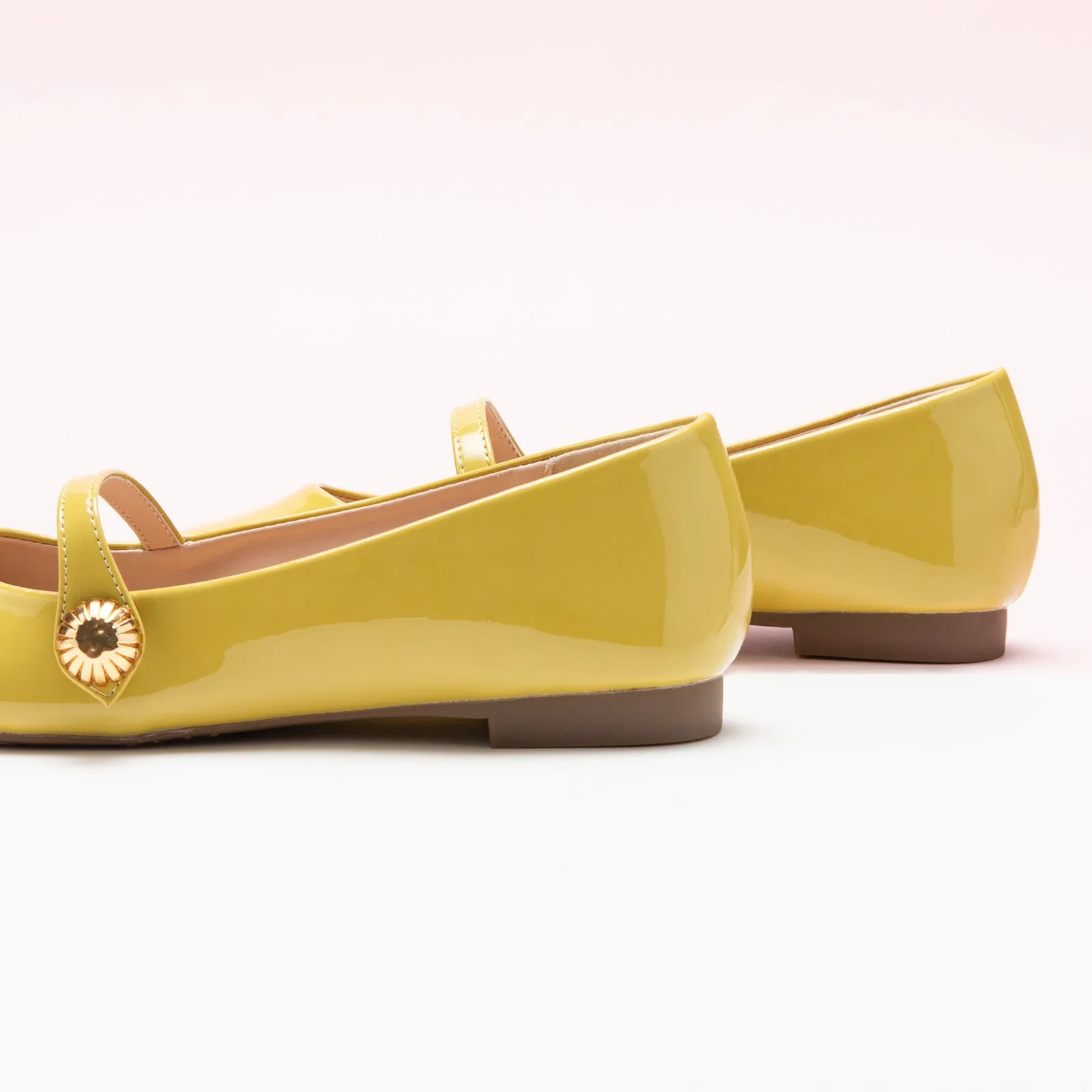 Patent Single-Strap Mary Jane (Clara) Yellow